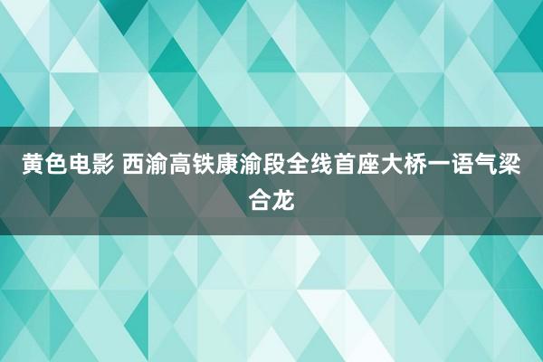 黄色电影 西渝高铁康渝段全线首座大桥一语气梁合龙