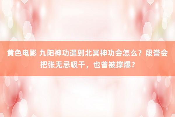 黄色电影 九阳神功遇到北冥神功会怎么？段誉会把张无忌吸干，也曾被撑爆？