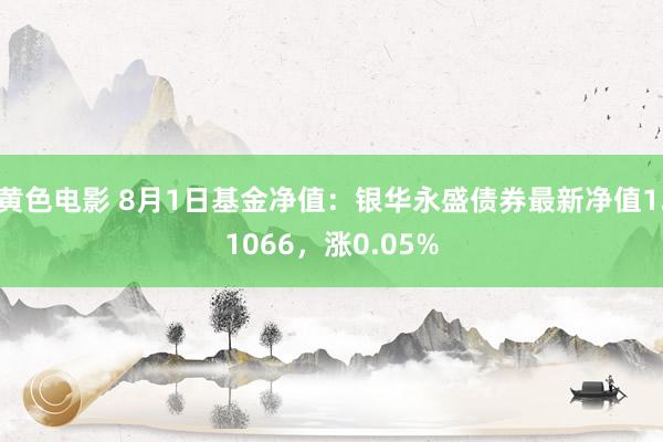 黄色电影 8月1日基金净值：银华永盛债券最新净值1.1066，涨0.05%