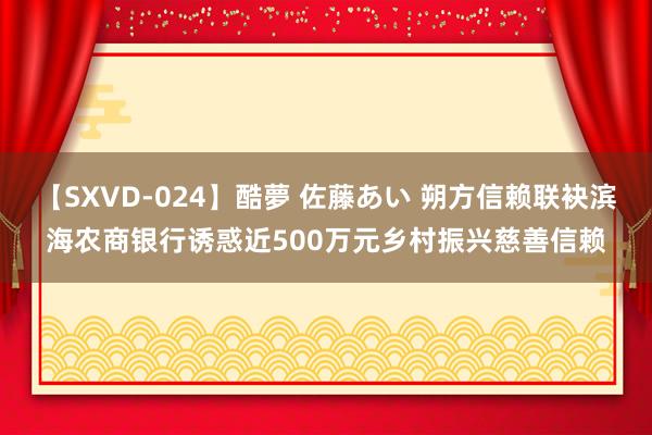 【SXVD-024】酷夢 佐藤あい 朔方信赖联袂滨海农商银行诱惑近500万元乡村振兴慈善信赖