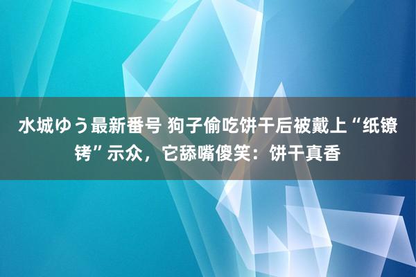 水城ゆう最新番号 狗子偷吃饼干后被戴上“纸镣铐”示众，它舔嘴傻笑：饼干真香