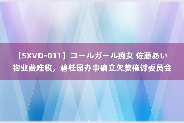 【SXVD-011】コールガール痴女 佐藤あい 物业费难收，碧桂园办事确立欠款催讨委员会